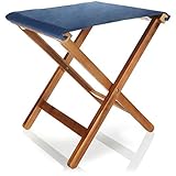 VIELFÄLTIG EINSETZBAR: Der tragbare Klapphocker aus FSC-Holz ist perfekt für Outdoor-Aktivitäten, Camping, Angeln, Festival, Jagd und Strand!