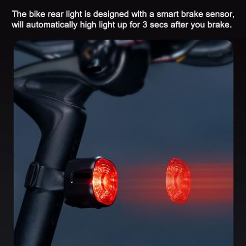 Luz trasera de freno inteligente para ciclismo nocturno seguro 5