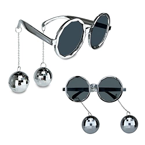 POPCIEL 6 Pack Retro Disco Ball Sunglasses Novelty Glasses, Costume Sunglasses Funny Party Sunglasses for Women Man3