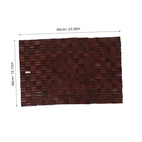 Tapis de bain bambou antidérapant pour sauna et espace spa
