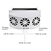 YOMTOVM Solar Power Exhaust Fan, Vehicle Air Purifier Cooling Amplifier Window Fans Ventilator Radiator White