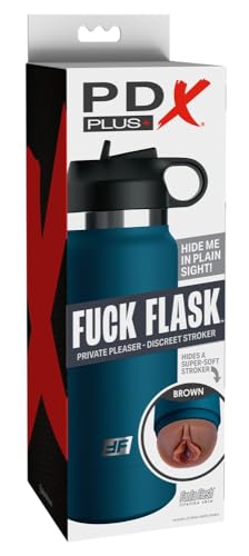 PDX Fuck Flask - Private Pleaser Brown/Blue 8,3x17,8 cm