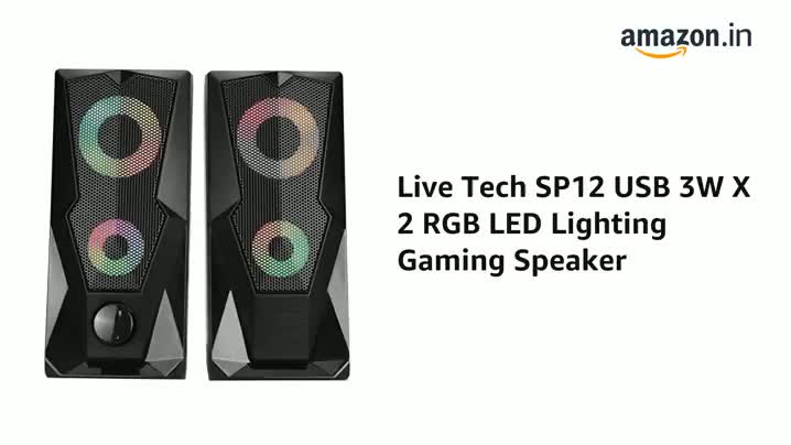 live tech sp12 gaming led 2.0 stereo speaker