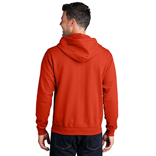 Port & Company - Core Fleece Full-Zip Hooded Sweatshirt L Orange2