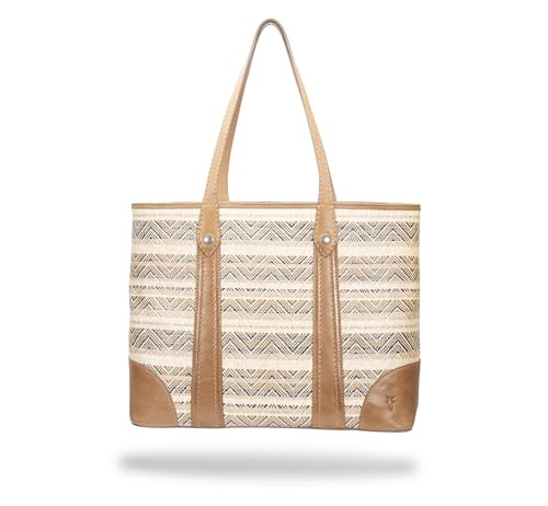 Image of Frye Women's Melissa Shopper Tote Bag, Stylist Large Handbag with Adjustable Strap & Pockets