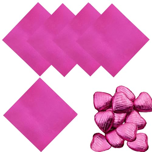 100PCS Foil Candy Wrappers, 4 x 4 Inch Aluminium Candy Foil for DIY Chocolate Bars