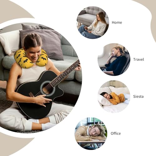 Almohada de Espuma Viscoelástica para Viaje Negra miniatura 7