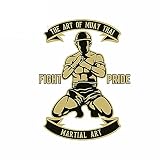 13 cm x 9,8 cm per gli adesivi per auto del parabrezza The Art of Muay Thai Fight Prioe