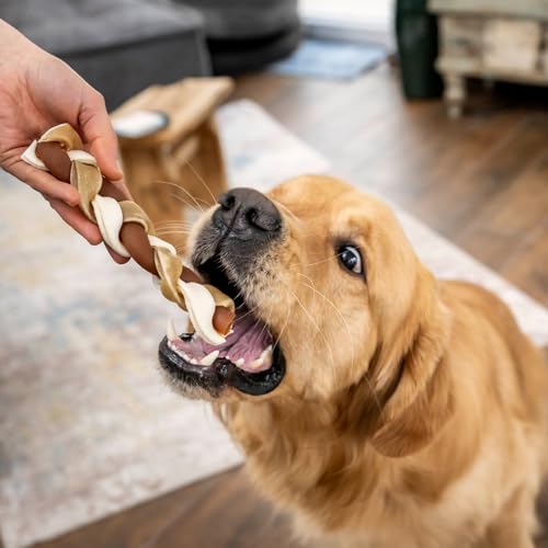 8in1 Delights Chewy Braids M/L - leckerer Kausnack für große Hunde, bissfeste Rinderhaut mit köstlichem Huhn, 80g Beutel (1 Stück)