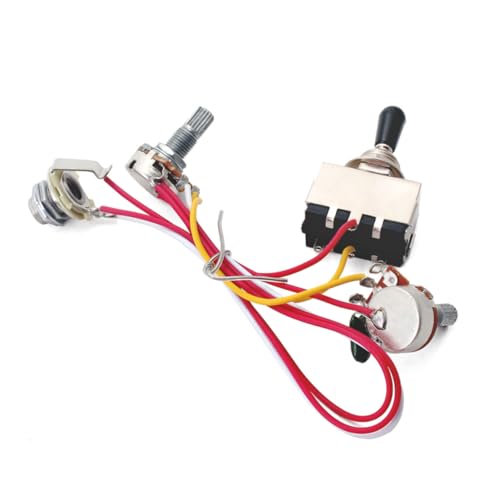 KITCHENKARATLY ギター配線ハーネスキット トーンポット付き トグルスイッチ採用 耐久性属電子部品使用 エレキギター初心者向け 簡単取り付け可能