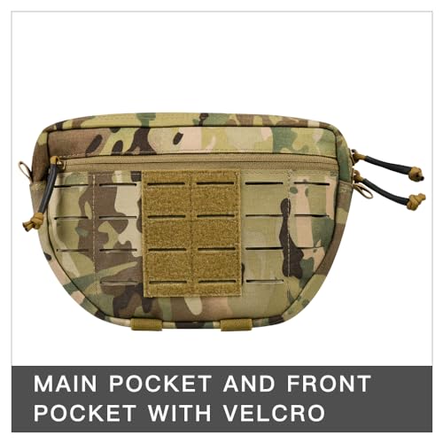 Tactical Admin Pouch MOLLE Pouch 500D Nylon Pouches Tools Bag For Camping Hiking Hunting and Travelling(Multi-Camo) - Image 2