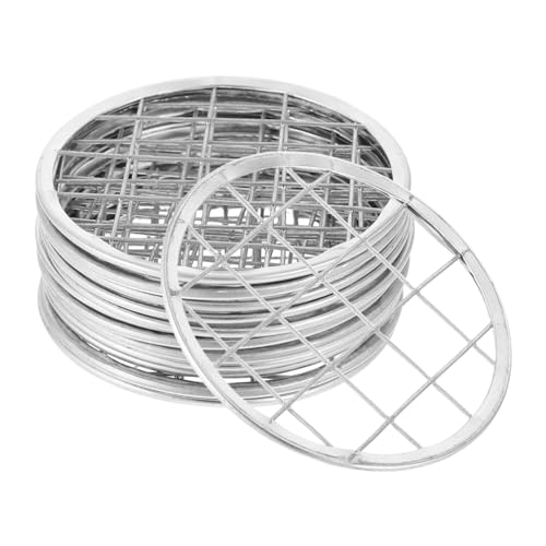 Healifty 12pcs Flower Lid Inserts Tinplate Floral Grid for Jars Versatile Flower Arranger for Home Office Decoration Easy to Use Fits Standard Bottles