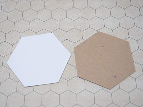 Set de 24 fichas hexagonales en cartón sin imprimir miniatura 3