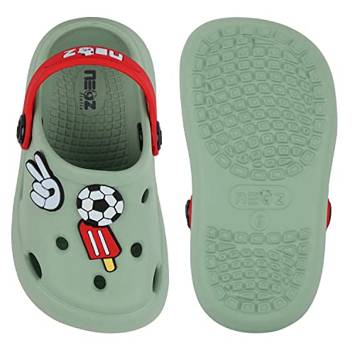Image of NEOZ Casual Slingback Clogs for Kids with Soft Sole | Slip-On Breathable, Lightweight | Comfortable & Durable | Stylish Indoor & Outdoor Sandals Clogs for Kids