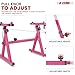 5 CORE Keyboard Stand Z Style Adjustable Height Width 330 lbs Capacity Heavy Duty Keys Digital Piano Holder Fits 54 61 76 88 Keys Pink - KS Z1 BPNK HD