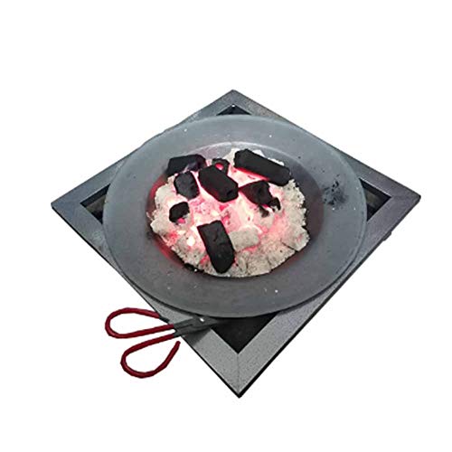 Lagerfeuerherd Bacher, Holzkohle Grill Herd Home Heizung Holzkochständer mit Eisenrahmen und Zangen Hochtemperaturbeständigkeit für den Innenhof