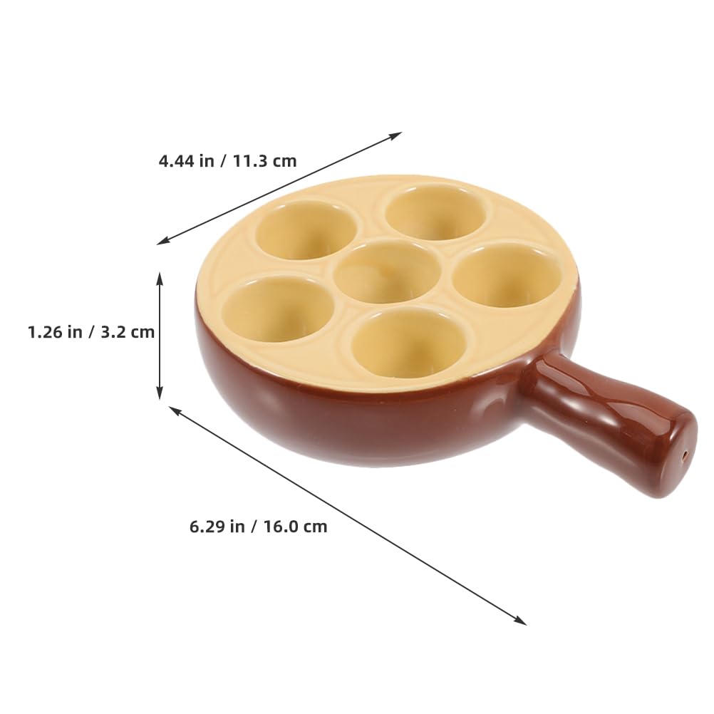 Amosfun 4 Stück Schneckenform Schnecken Backhalter Porzellan Schneckenteller Schnecken Servierform Backen Schneckenteller 6 Löcher Schneckenteller Fach Schneckenteller Backform Keramik