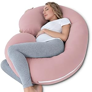 INSEN Pregnancy Pillows,Cooling Pregnancy Pillow for Pregnant Women Sleeping,C Shaped Full Body Pillow with Cooling…