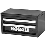 Mini 2-Drawer Black Steel Tool Box