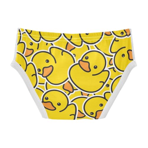 visesunny Boys Cotton Underwear Cute Yellow Duck Cartoon Animal Printed Toddler Soft Training Briefs Size 2T-8Y for Kids2