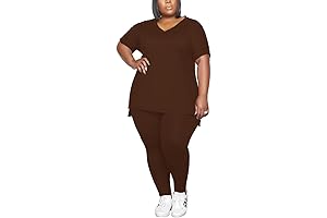 PINSV Women's Plus Size Two-Piece Outfits: Loungewear Sets for Comfort and Style