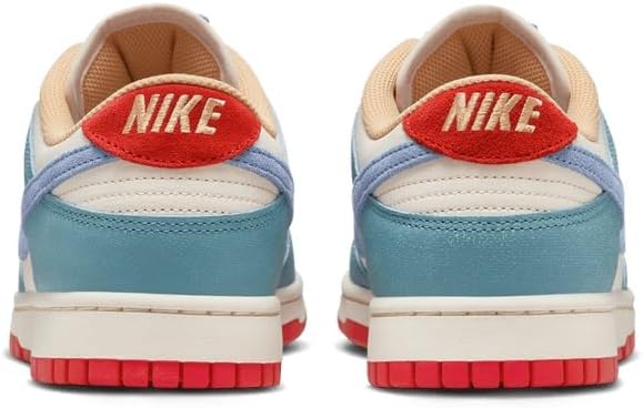 Nike Dunk Low Premium Shoes (HJ9112-110, Pale Ivory/Denim Turquoise/Light Crimson) Size 11 - Image 4
