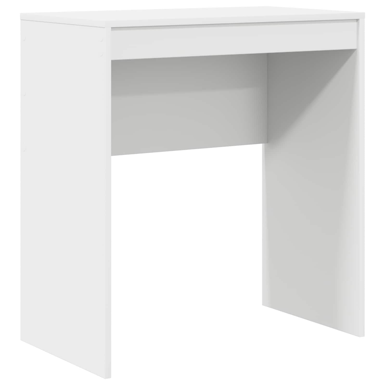 Schreibtisch mit Schubladen und Regal, weiß, 2-teiliges Set, Holzwerkstoff, 115,5 x 40 x 127 cm, Stauraum mit 6 Regalbrettern, ideal für Büro, Homeoffice und Arbeitszimmer