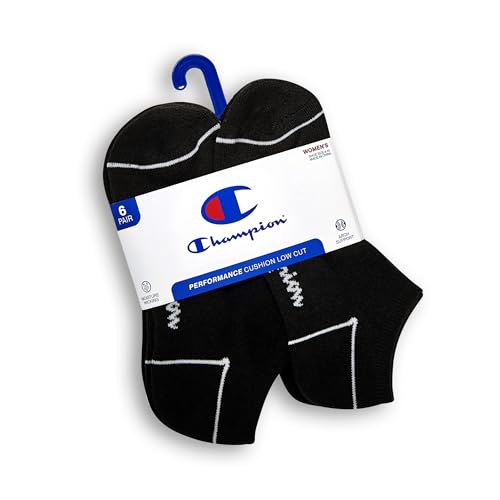 Image of Champion Women's Low Cut Beathable Moisture-Wicking Athletic Socks (6-Pack)