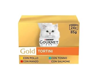 Gourmet Gold Tortini 24 x 85 g Alimento umido per gatti
