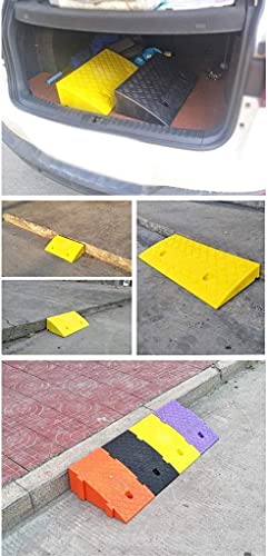 Rampa para bordillo de entrada, rampa para silla de ruedas y carritos, 5 cm de altura, resistente a la lluvia, forma triangular, portátil, para cochecitos, carretillas y motocicletas miniatura 5