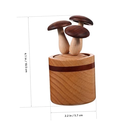 Difusor aromático eléctrico mini de madera forma hongo miniatura 2