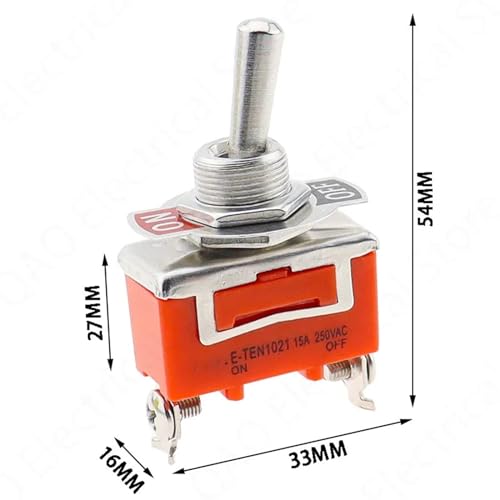Interrupteur E-TEN1021 mécanique 2 bornes coupure nette ON-OFF 15A 250V