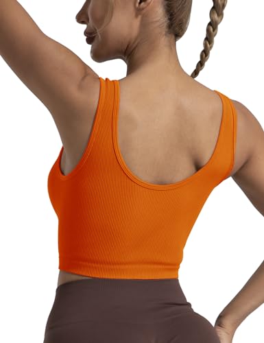 Women's Ribbed Crop Tank Yoga Cropped Top for Workout3