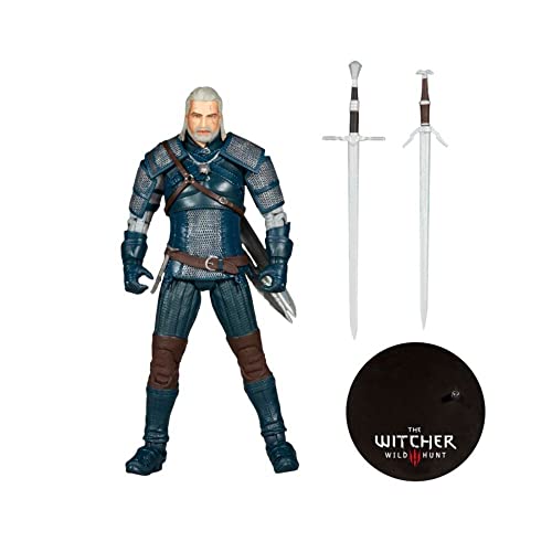 Mcfarlane Toys The Witcher Geralt Of Rivia (Viper Armor: Teal) 7" Action Figure With Accessories #TOP1