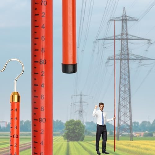 Professional 26 Ft Survey Rod for Power Line Inspections, Lightweight Durable Measuring Stick, Ideal for Electrical, Construction, Surveying Projects, Accurate