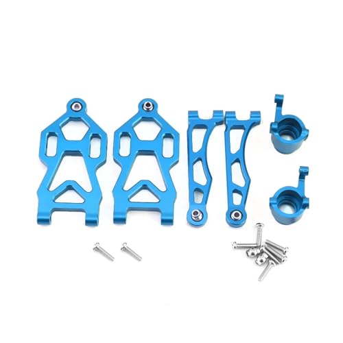 Steering Linkage Servo Link Front Swing Arm Steering Cup Connecting Rod SCY 1/16 Fit For JJRC 16101 16102 16103 16104 16106 16201 RC Car Parts Direction Pull Rod Steering Pull ( Color : Front blue )