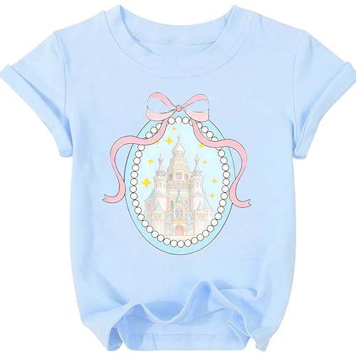 Image of Magical Shirt for Girls Magic Kingdom Graphic Tshirt | Cute Family Vacation Kids Short Sleeve Tops