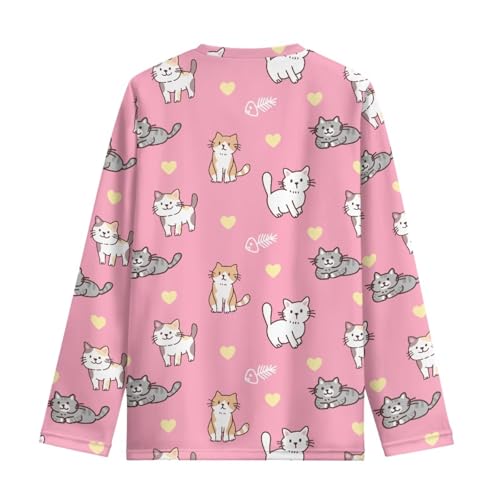 Image of Long Sleeve Shirts for Girls Winter Tops 3-16t Cartoon T Shirts for Fall Clothes