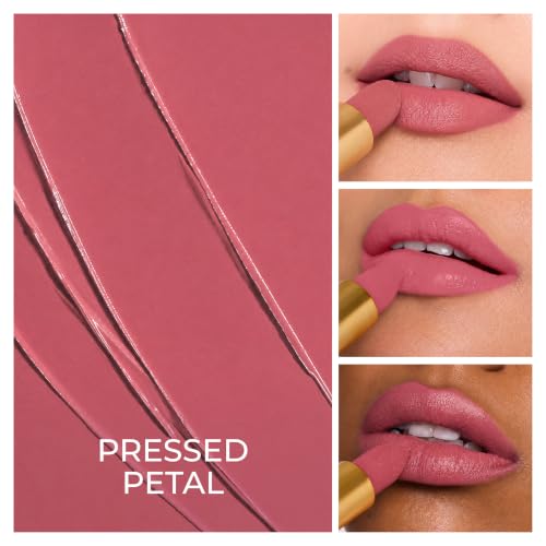 Image of LoveChild Masaba inchThe Batua inch Lipstick, Pressed Petal (Nude Pink) Rich Satin Finish Lipstick with Built-in Mirror, Hydrating, Nourishing Formula with Jojoba Oil, 4g