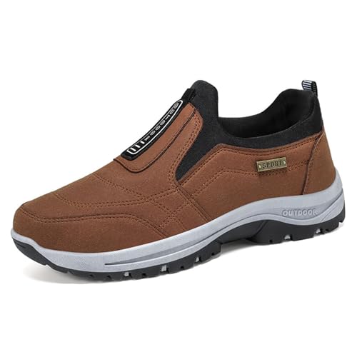 Aidodmom Zapatos para Caminar para Hombre, Zapatillas de Senderismo al Aire Libre, Zapatos de Senderismo sin Cordones para Hombre, Zapatos Ortopédicos, Zapatos Ligeros para el Trabajo