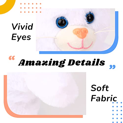 Hopearl Talking Kitty Singing Cat Repeats What You Say Walking Electric Interactive Animated Toy Speaking Plush Buddy Gifts for Toddlers, White, 8'' - Image 5