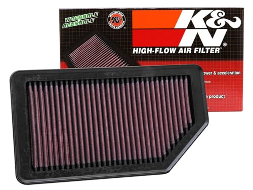 K&N 33-2472 Motorluftfilter: Hochleistung, Prämie, Abwaschbar, Ersatzfilter,Erhöhte Leistung, 2011-2019 (Soul, Rio, Rio III, Rio5, Accent, Veloster)