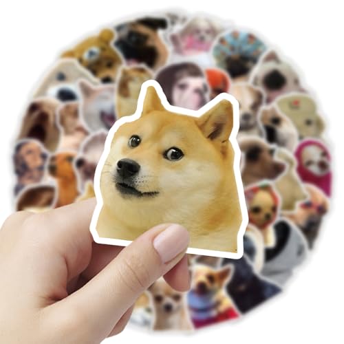 Image of 300 Pcs Funny Cat and Dog Meme Stickers Pack, Realistic Pet Vinyl Stickers for Teens Adults, Waterproof Decals for Laptop, Water Bottle, Phone, Scrapbook