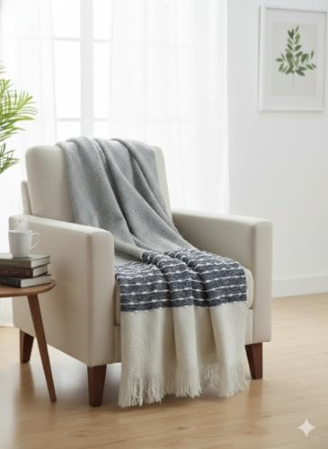 Image of Super Soft Fluffy Plaid Throw Blanket 100% Arcylic Cashmere Like- Bedspread for Living Room, Sofa, Couch, Picnic | 60 x 70 inch