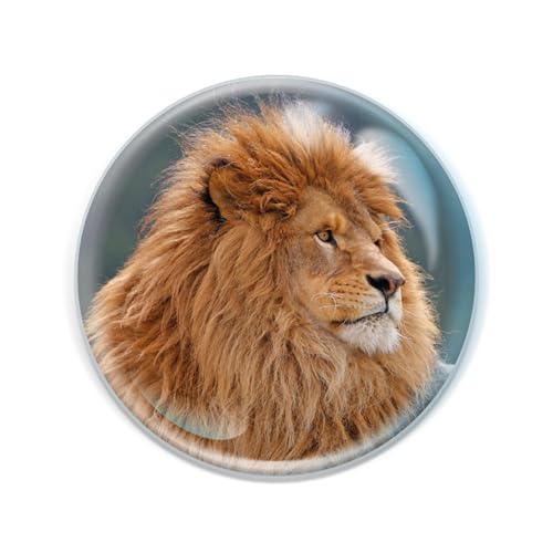 Imán Decorativo de Cristal con Diseño de León miniatura 1