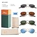 Htms Polarized Sunglasses for Women Men Small Metal Polygon Fashion Sunglasses Square Metal Geometric Shades