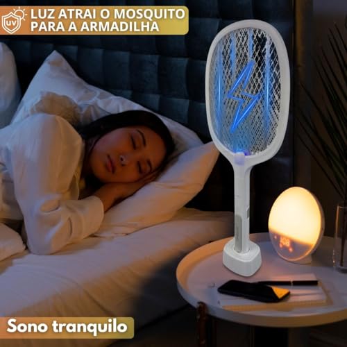 Raquete eletrônica para combater mosquitos, pernilongos, zika e dengue garantem segurança e a bateri