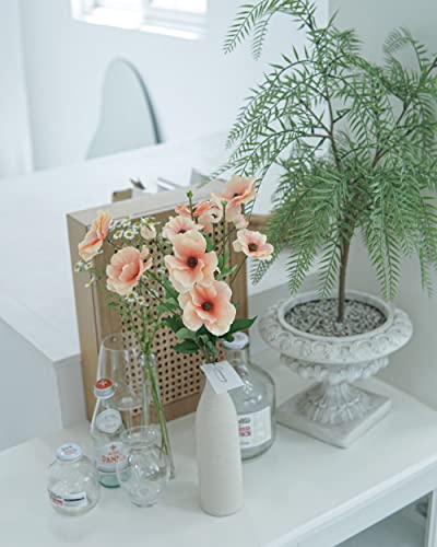 Kamang Ranunculus Flowers Coral Silk Flower (3 Stems) For Home Decor And Wedding. Artificial Pink Flower Arrangement And Table Centerpiece For Christmas Decor. Peach Coral Silk Flowers (Coral) #TOP5