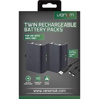 Venom Xbox One Rechargeable Battery Twin Pack: Black