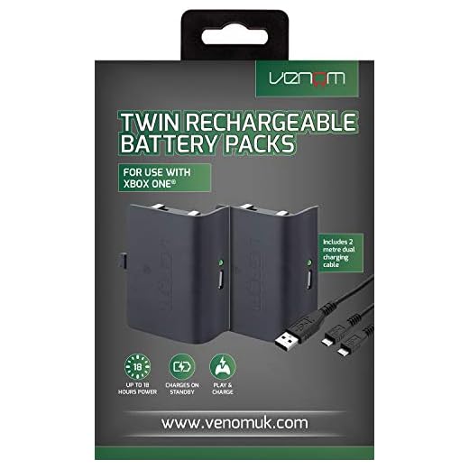 Venom Twin Rechargeable Battery Packs XBOX One